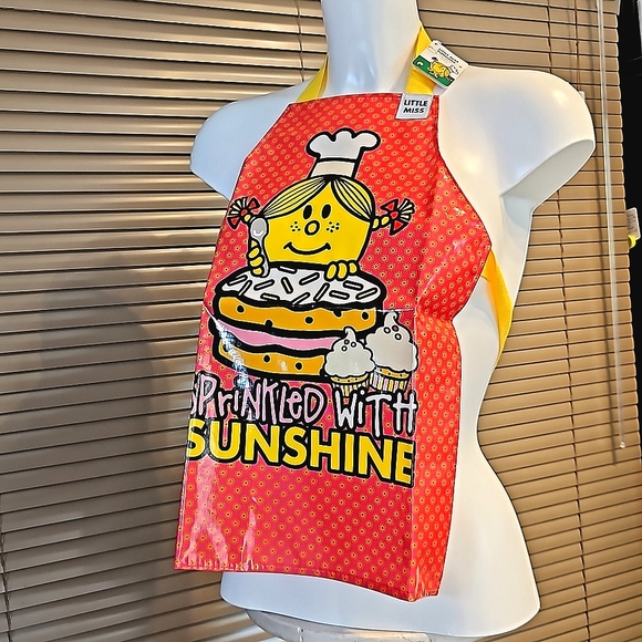 NWT Apron Little Miss Sunshine girl's kids Mr Men messy play for cooking, baking - Picture 4 of 13